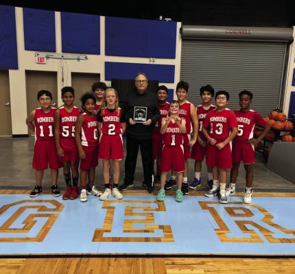 The Frederick Bombers sixth grade basketball team dominated the Southern 8 Conference Tournament, defeating Waurika with a score of 25-13. Courtesy photo