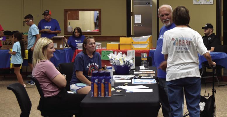 Deepwater Ministries in conjunction with Tillman County Operation C.A.R.E. hosted a Back-to-School Outreach event Aug. 12, 2023, at the Great Plains Technology Center, serving upwards of 300 people. Kathleen Guill | Press-Leader
